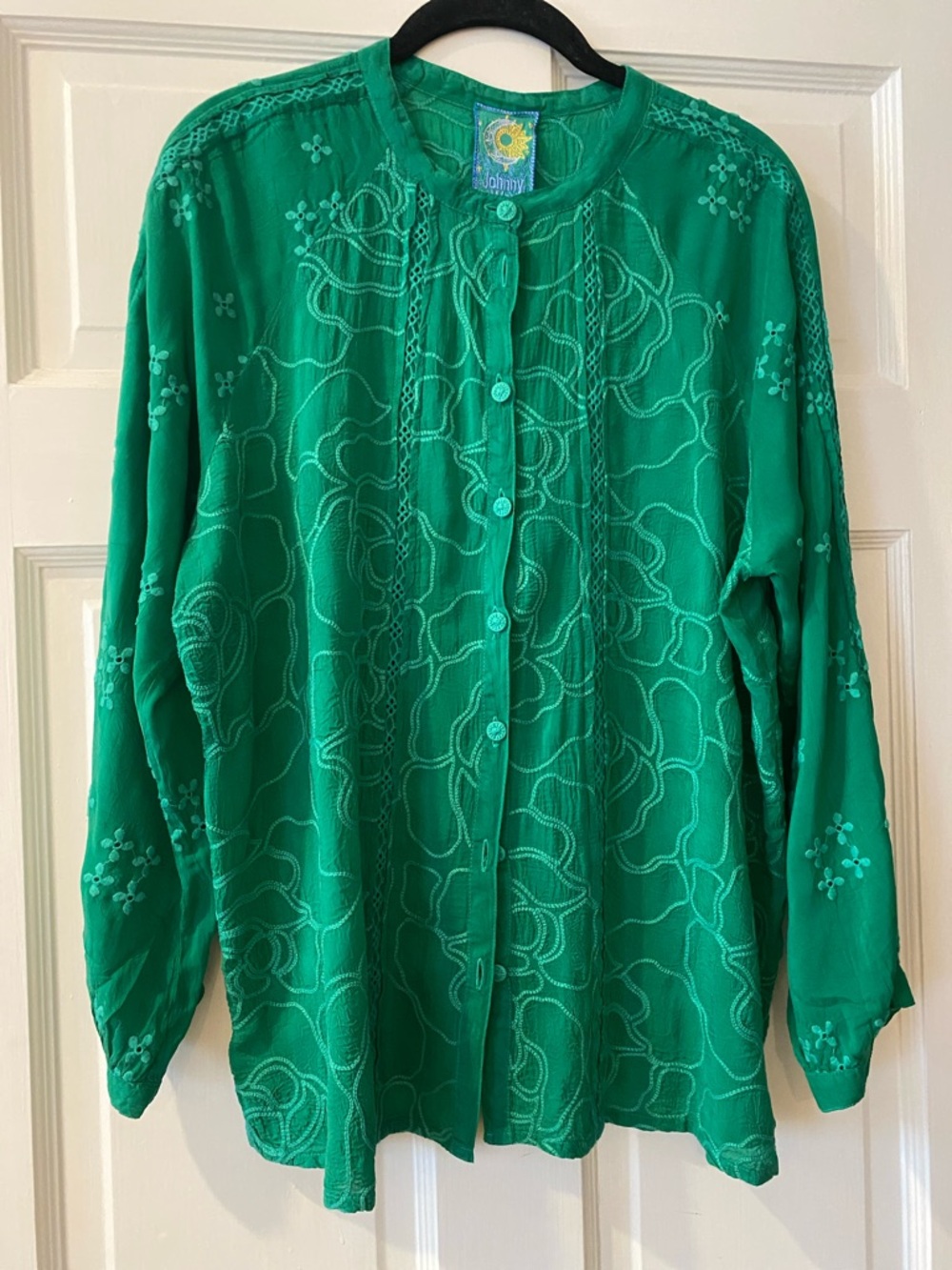 Johnny Was Embroiled Blouse. Sz. L